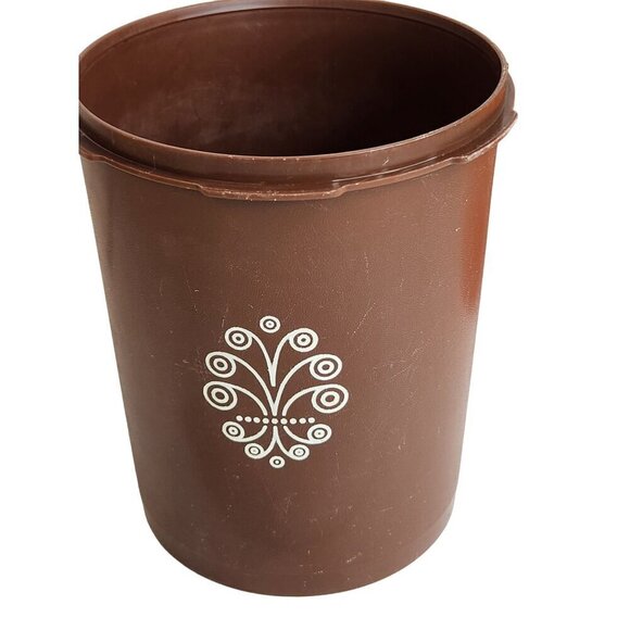 Tupperware Brown Servalier Canister #809-14 No lid 6.75" x 5.5" Replacement Part - Picture 2 of 8